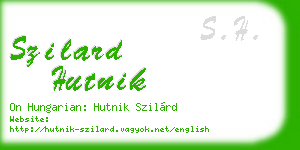 szilard hutnik business card