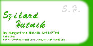 szilard hutnik business card